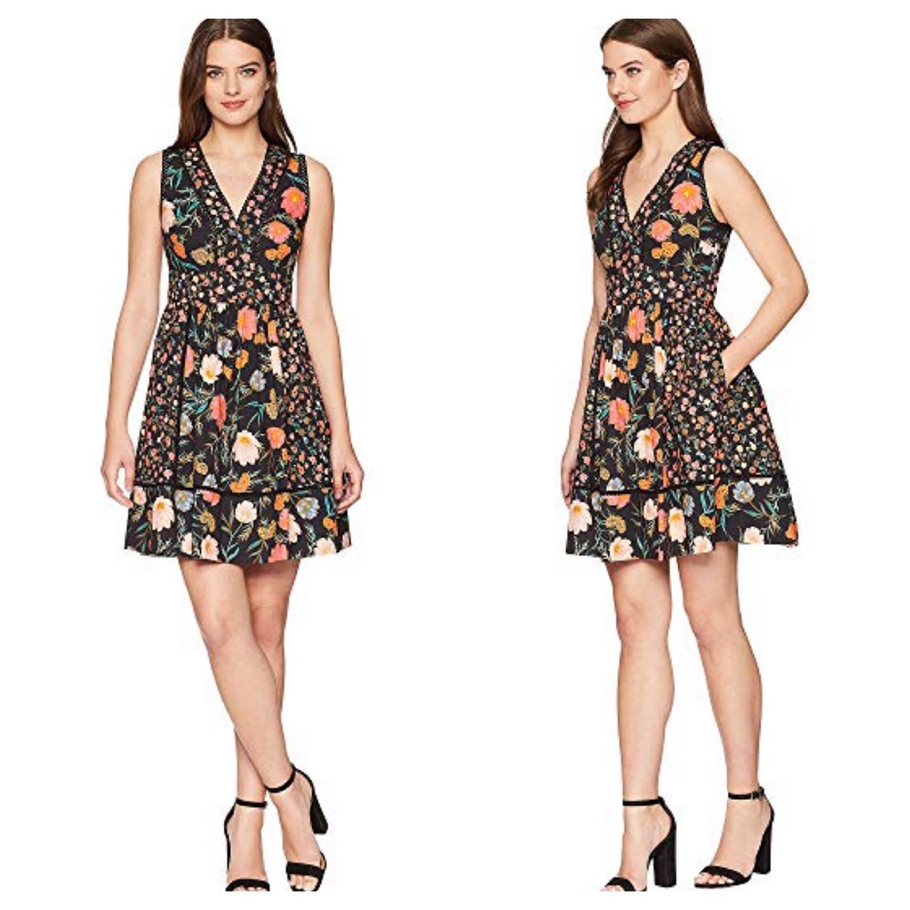 New Kate Spade♠️ Mixed Blossom Fit-and-Flare Dress - Picture 3 of 7